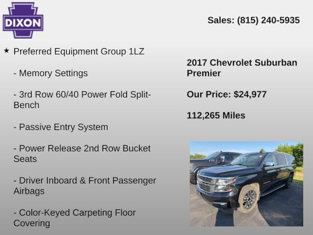 Used 2017 Chevrolet Suburban Premier SUV