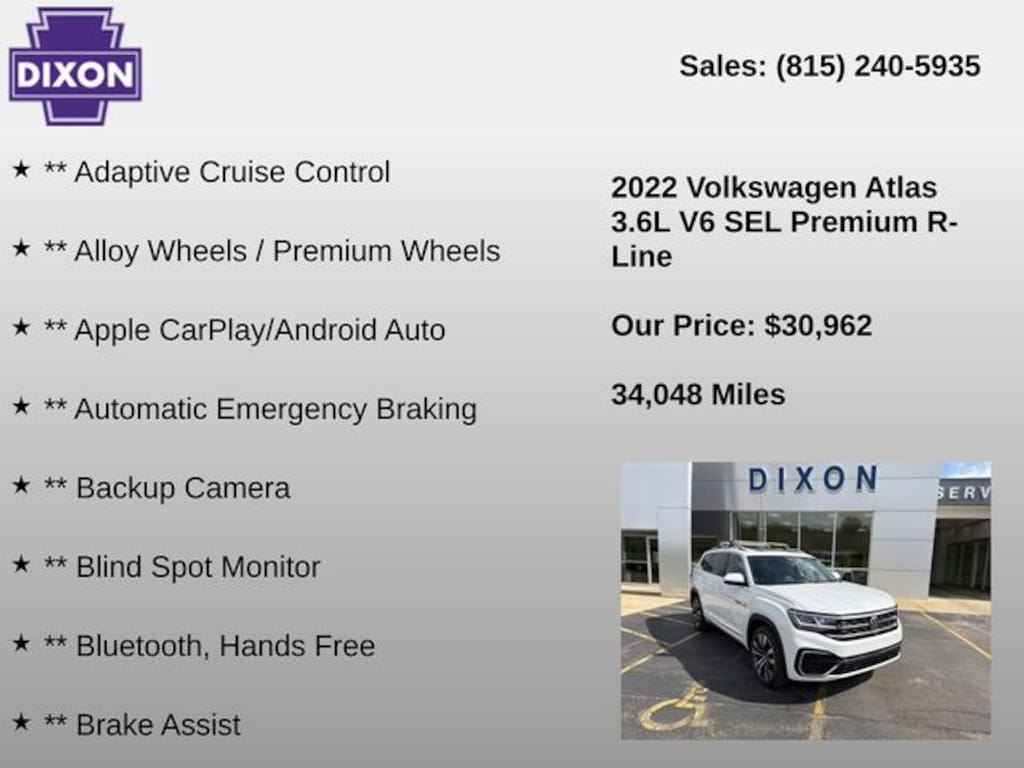 Used 2022 Volkswagen Atlas 3.6L V6 SEL Premium R-Line SUV