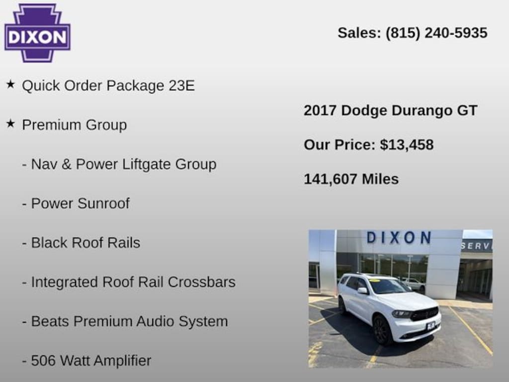Used 2017 Dodge Durango GT SUV