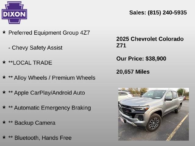 Used 2025 Chevrolet Colorado Z71 Truck