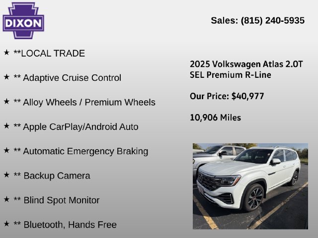 Certified 2025 Volkswagen Atlas 2.0T SEL Premium R-Line SUV