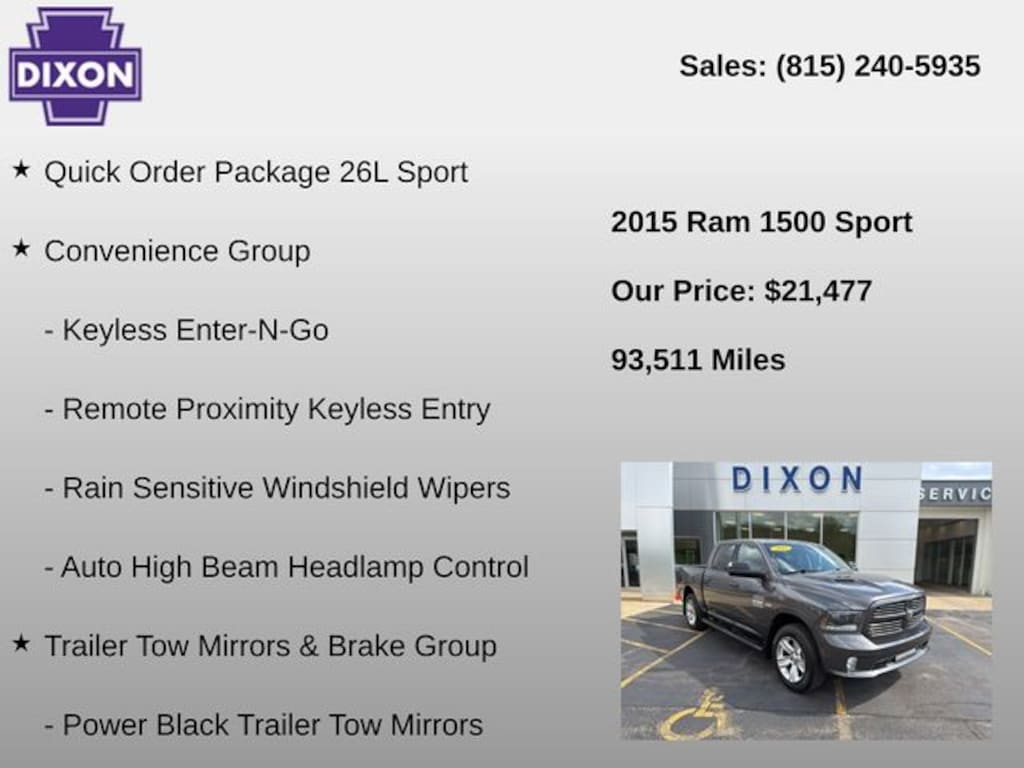 Used 2015 Ram 1500 Sport Truck