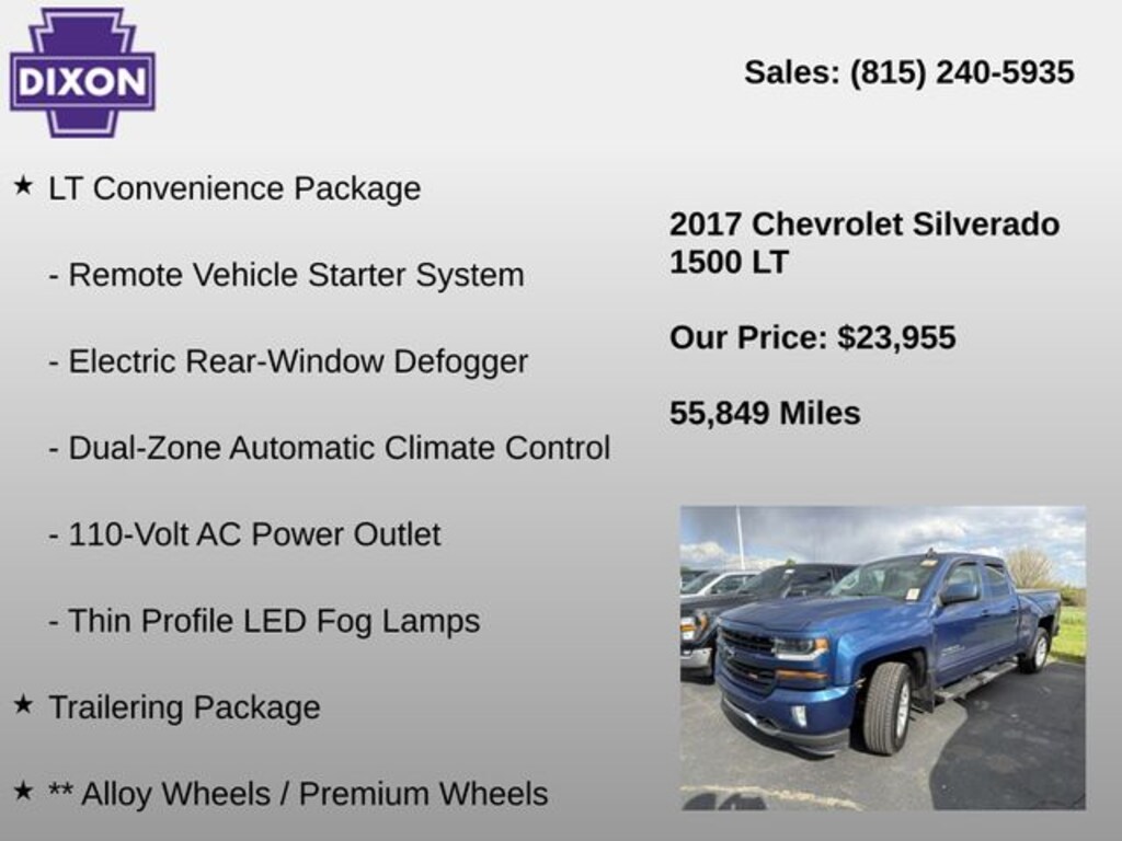 Used 2017 Chevrolet Silverado 1500 LT Truck