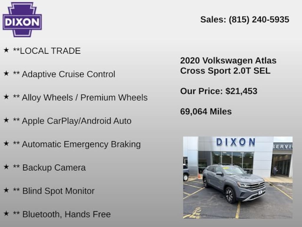 Used 2020 Volkswagen Atlas Cross Sport 2.0T SEL SUV