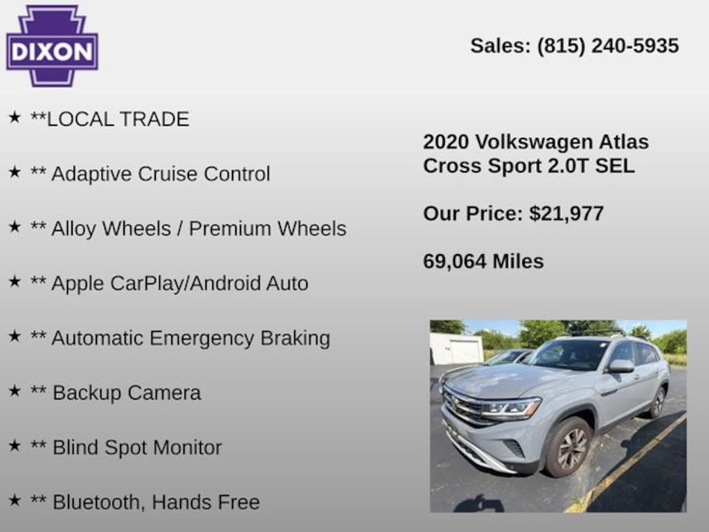 Used 2020 Volkswagen Atlas Cross Sport 2.0T SEL SUV