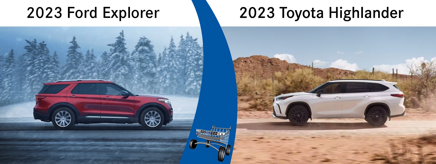 2023 ford explorer vs. 2023 toyota highlander