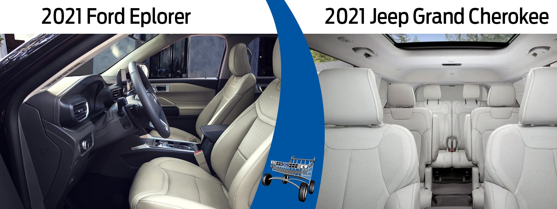 2021 Ford Explorer vs. 2021 Jeep Grand Cherokee Interior