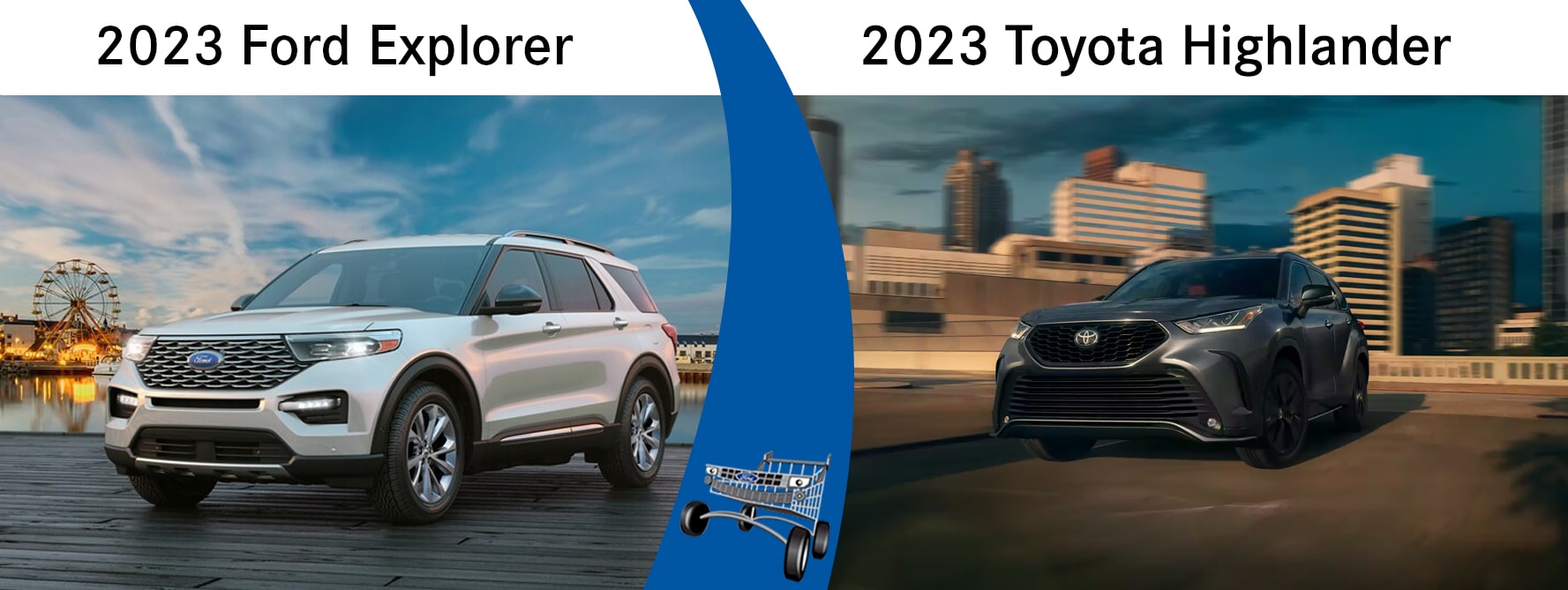 2023 ford explorer vs. 2023 toyota highlander