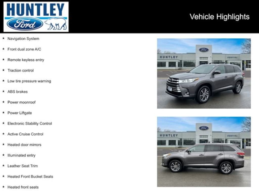 Used 2019 Toyota Highlander XLE SUV