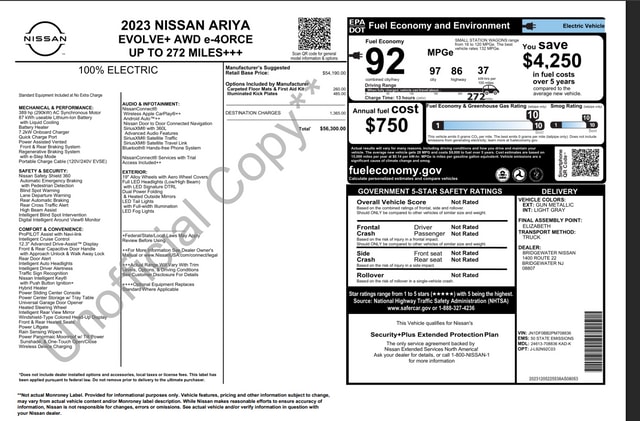 Used 2023 Nissan Ariya Evolve+ with VIN JN1DF0BB2PM708836 for sale in Skokie, IL