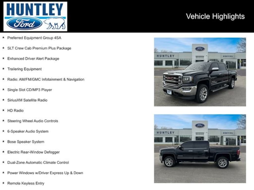 Used 2018 GMC Sierra 1500 SLT Truck Crew Cab