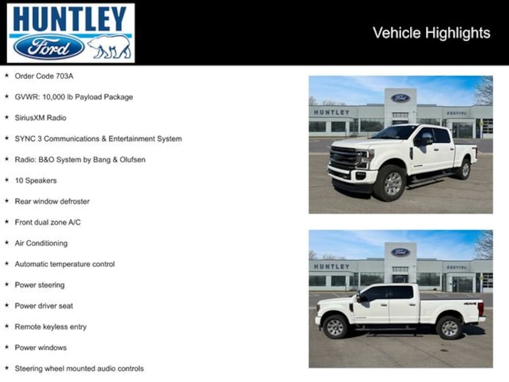 Used 2021 Ford F-250 Platinum Truck Crew Cab