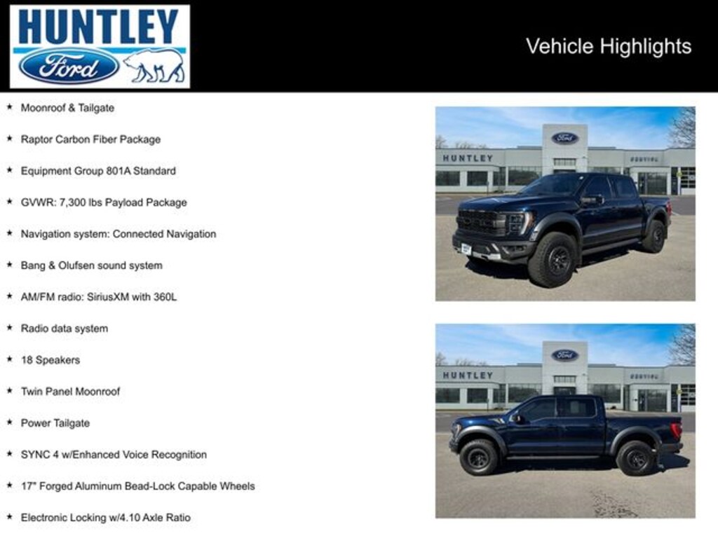 Used 2023 Ford F-150 Raptor Truck SuperCrew Cab