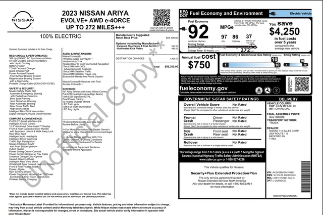 Used 2023 Nissan Ariya Evolve+ with VIN JN1DF0BB1PM703997 for sale in Skokie, IL
