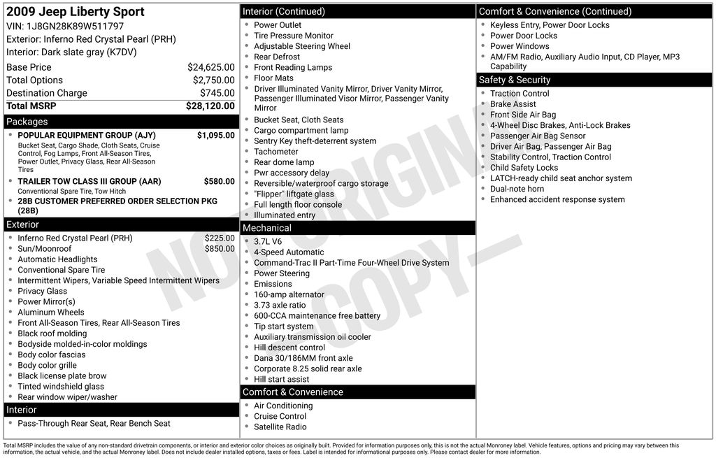 2009 Jeep Liberty Sport 4WD's photo
