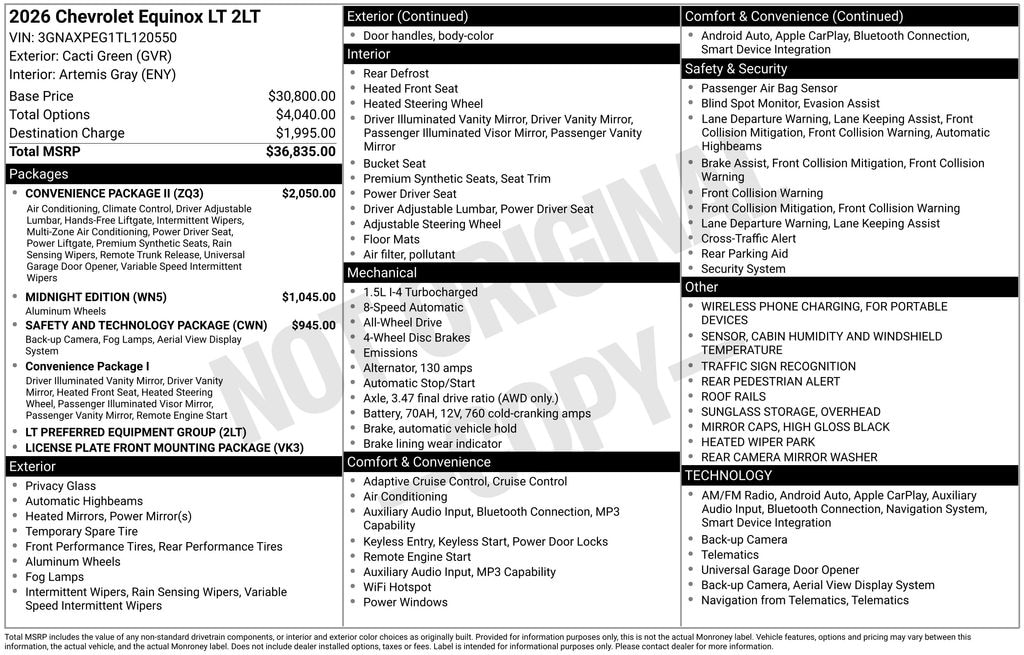 Used 2026 Chevrolet Equinox LT SUV