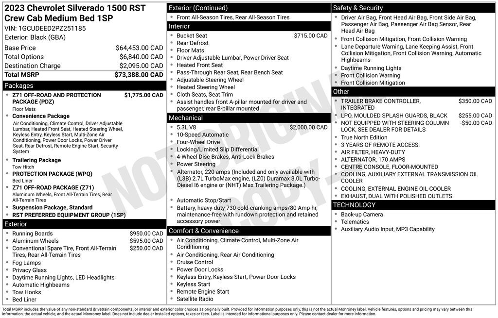 Used 2023 Chevrolet Silverado 1500 RST Truck