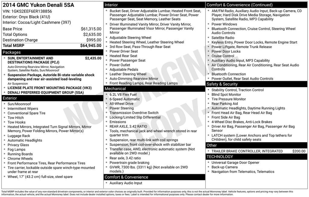 Used 2014 GMC Yukon Denali SUV