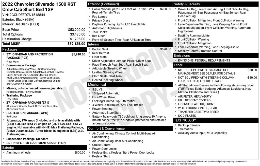 Used 2022 Chevrolet Silverado 1500 RST Truck