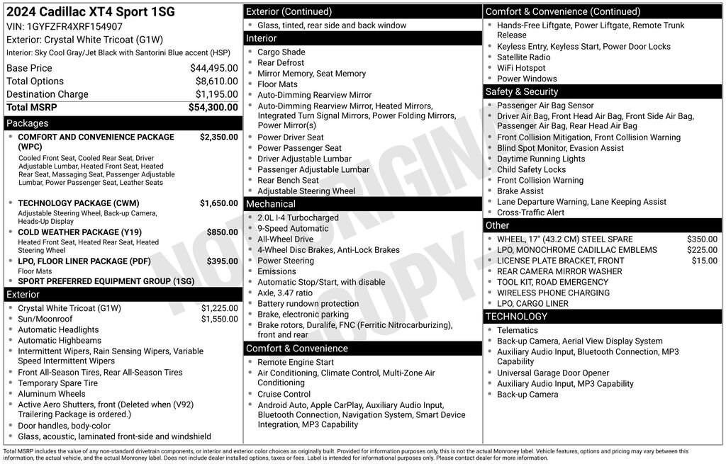 Used 2024 CADILLAC XT4 Sport SUV