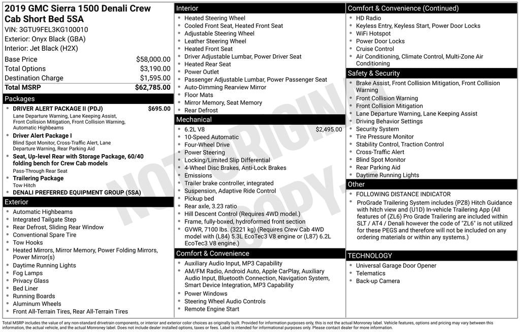 Used 2019 GMC Sierra 1500 Denali Truck