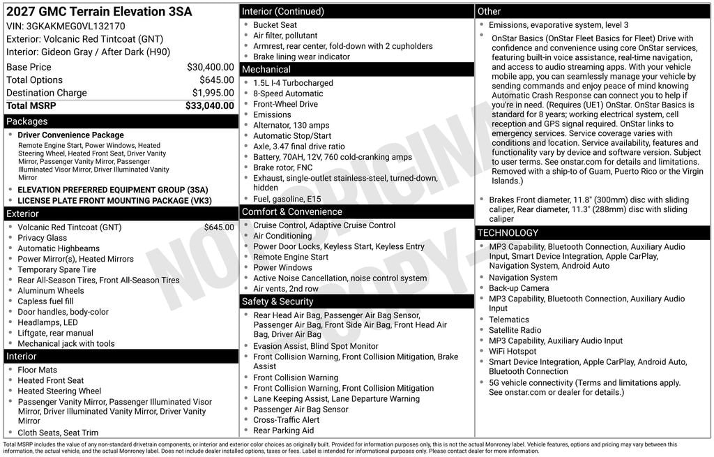2027 GMC Terrain Elevation - Photo 25