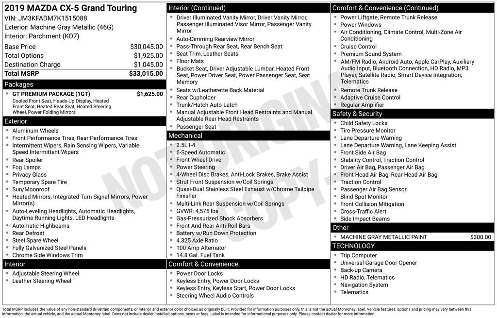 Used 2019 Mazda CX-5 Grand Touring