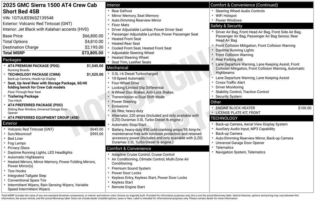 Used 2025 GMC Sierra 1500 AT4 Truck