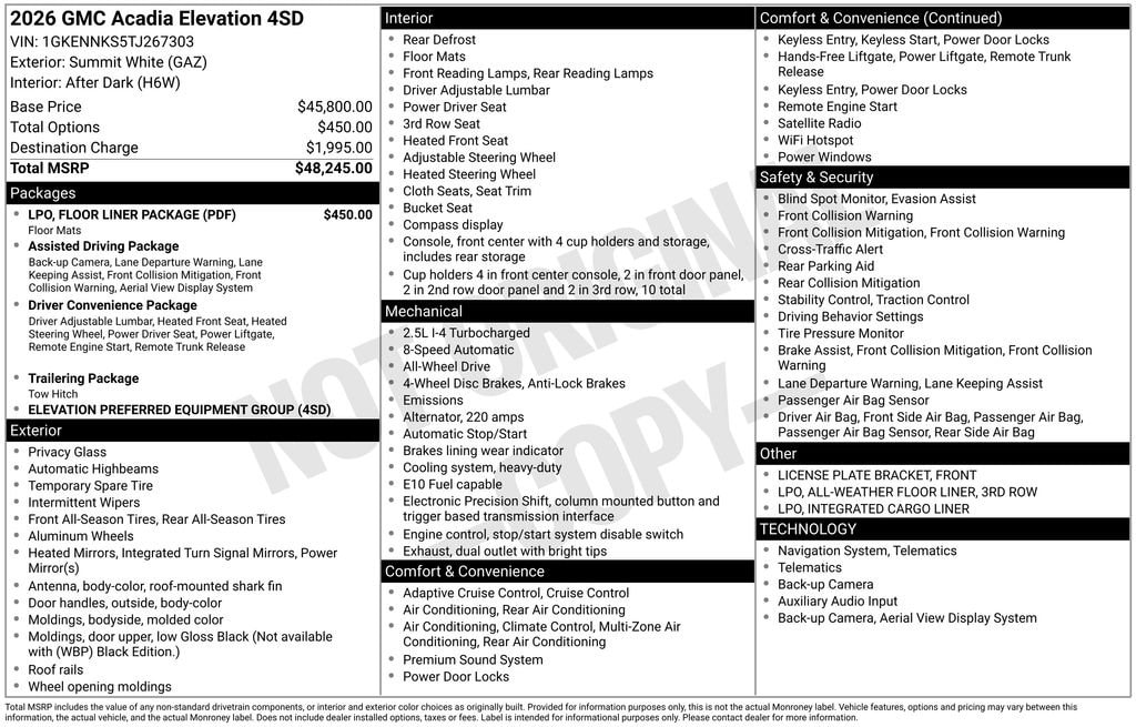 2026 GMC Acadia Elevation - Photo 25