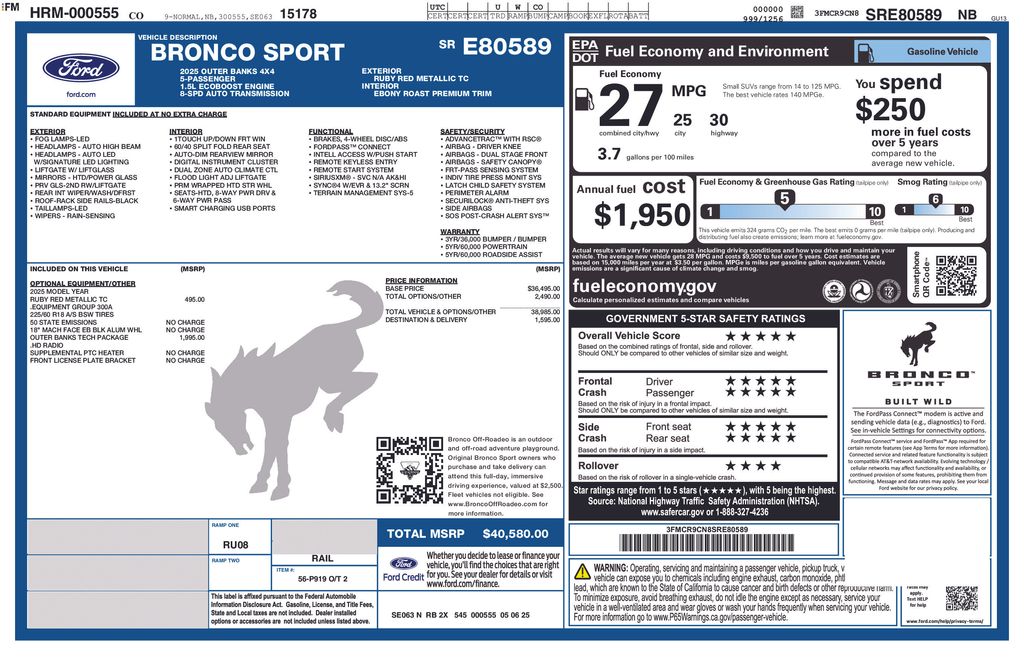 2025 Ford Bronco Sport Outer Banks - Photo 9