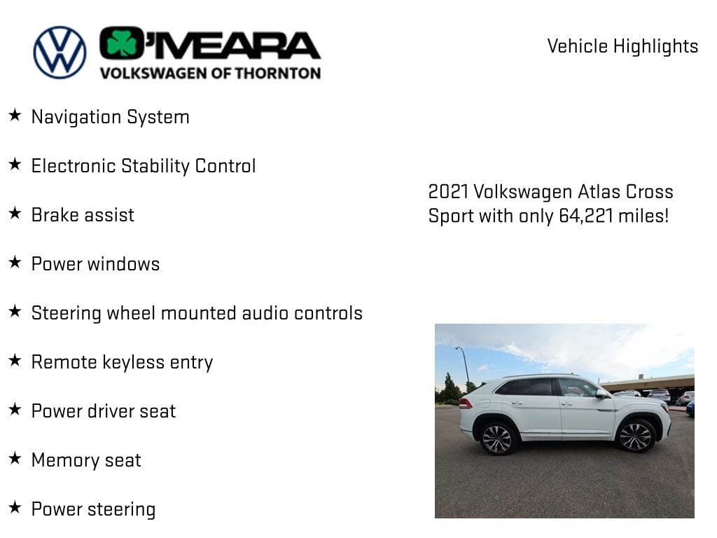 Used 2021 Volkswagen Atlas Cross Sport 3.6L V6 SEL Premium R-Line SUV
