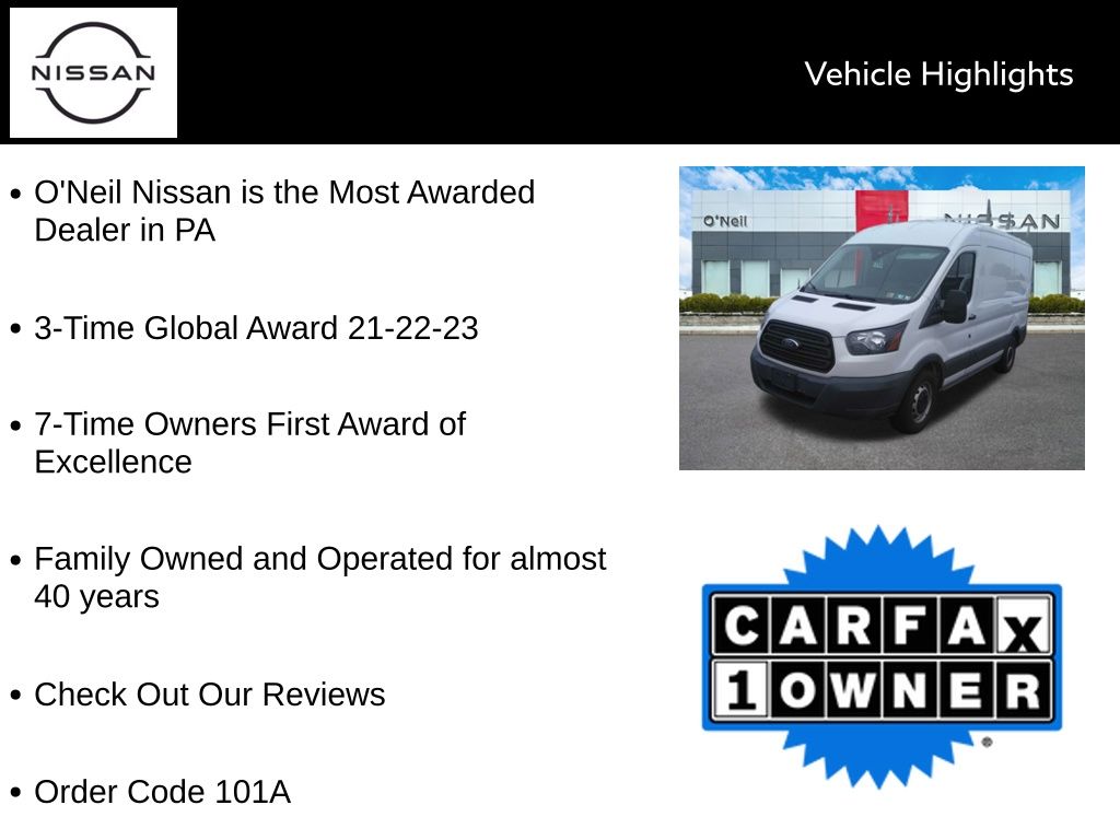Used 2018 Ford Transit Van Base with VIN 1FTYE1CM5JKB08743 for sale in Warminster, PA