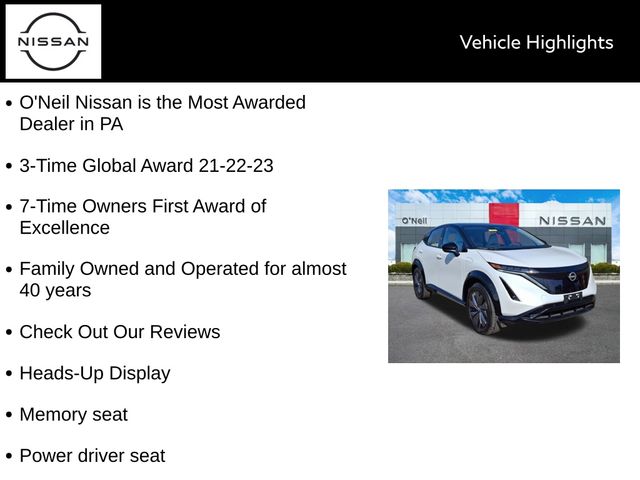 Certified 2024 Nissan ARIYA Engage with VIN JN1CF0BB8RM737630 for sale in Warminster, PA