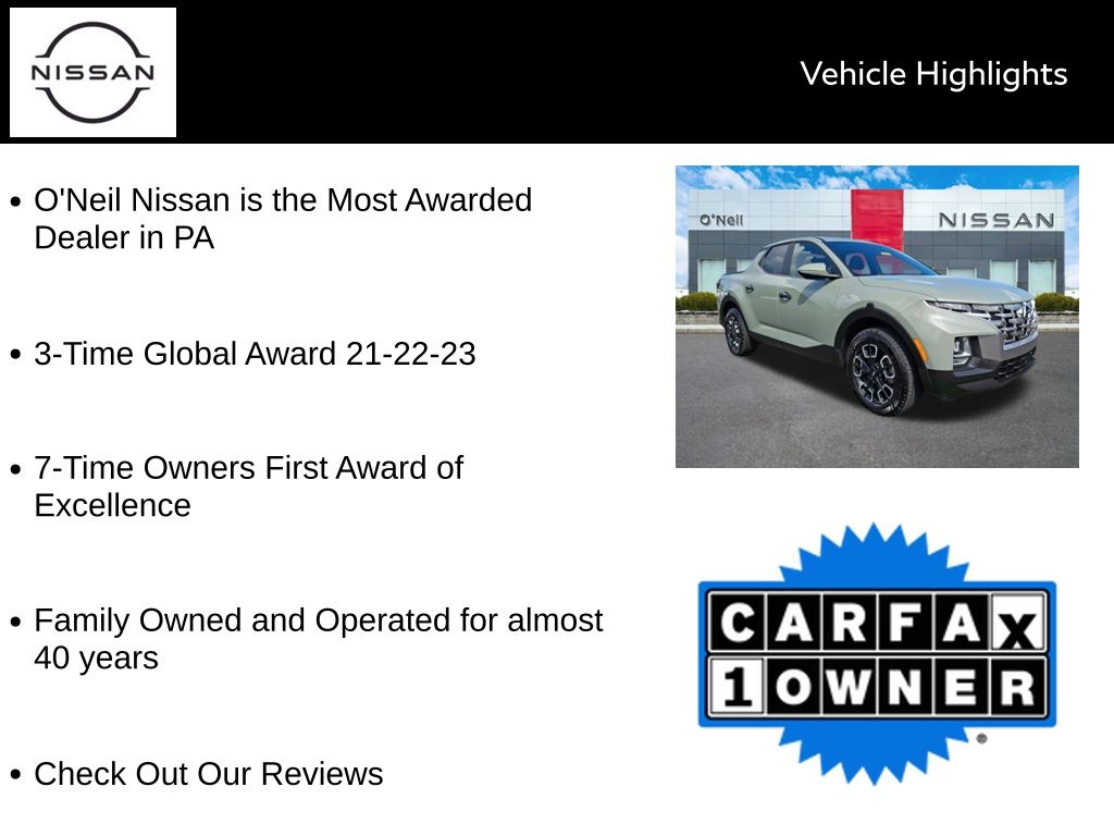 Used 2022 Hyundai Santa Cruz SEL with VIN 5NTJBDAE7NH013680 for sale in Warminster, PA