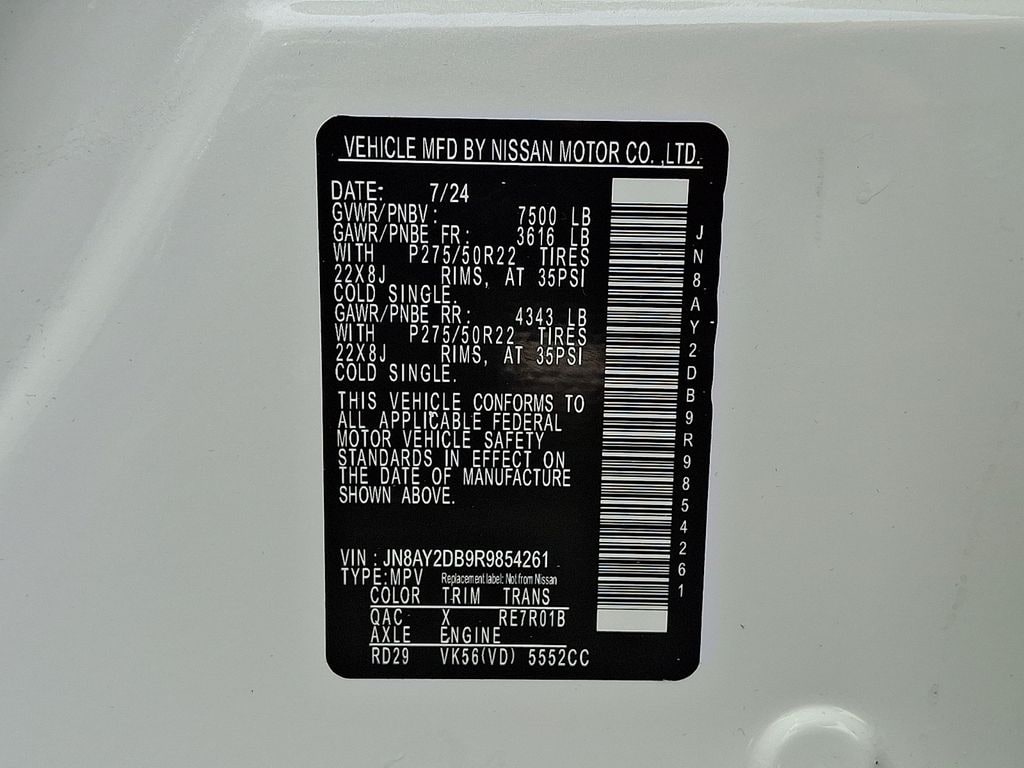2024 Nissan Armada Platinum - Photo 27