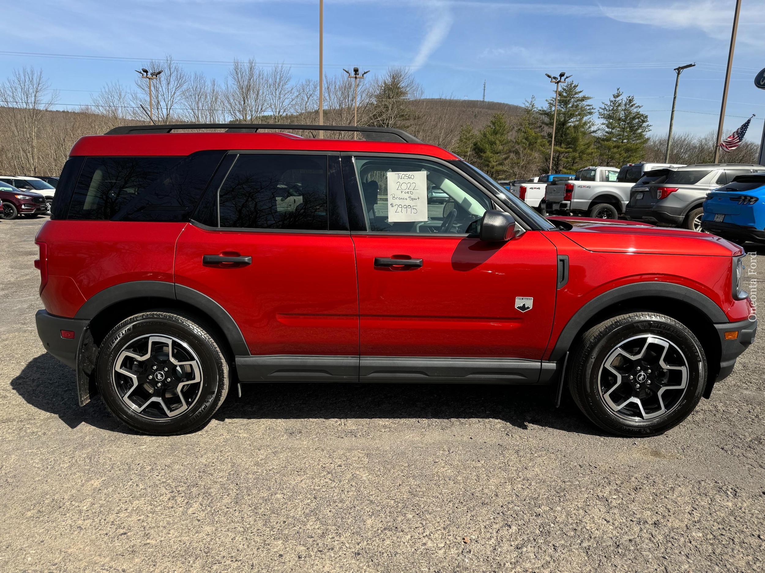 Used 2022 Ford Bronco Sport Big Bend with VIN 3FMCR9B60NRD69856 for sale in Oneonta, NY