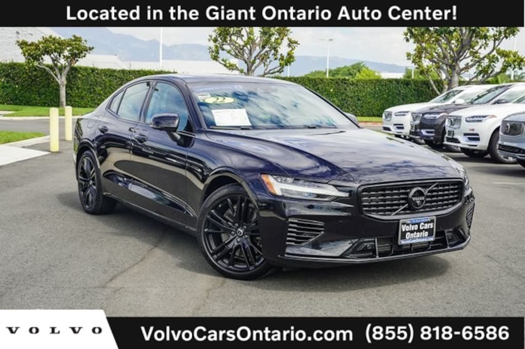 Certified 2022 Volvo S60 Recharge Plug-In Hybrid T8 Black Edition R-Design Extended Range Sedan