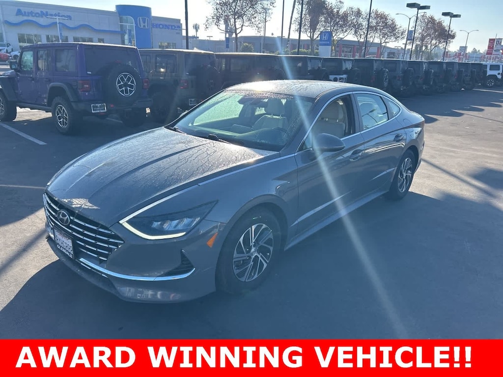 Used 2022 Hyundai Sonata Hybrid Blue Sedan