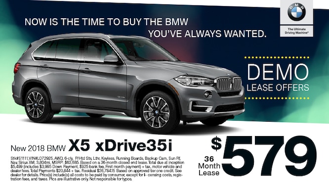 2018 BMW X5 xDrive35i - 579/36 mos.^