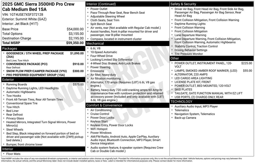 Used 2025 GMC Sierra 3500HD Pro Truck