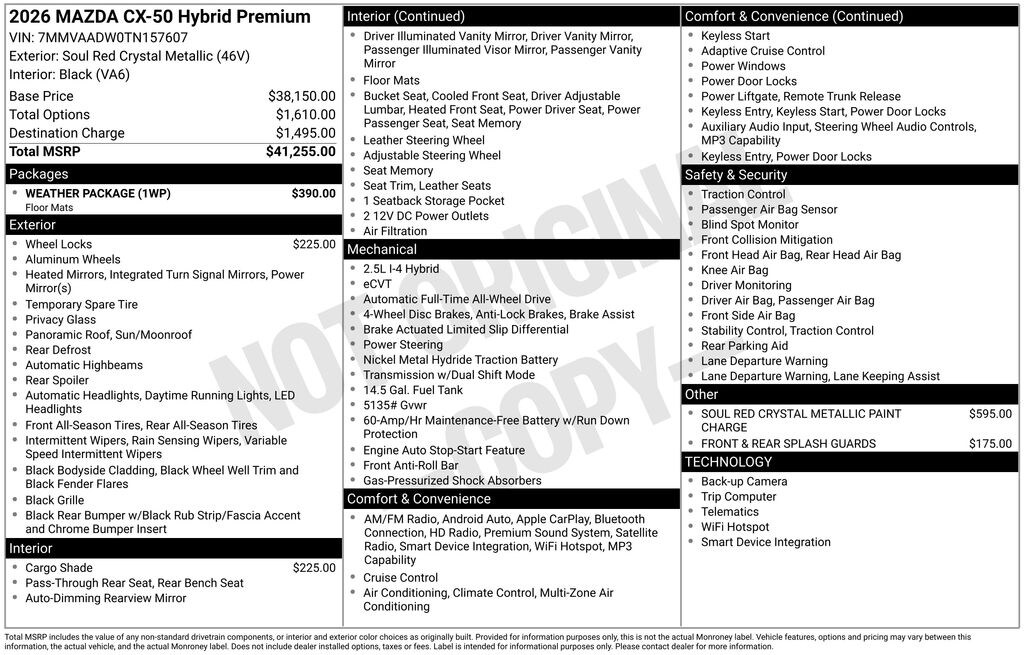 Used 2026 Mazda CX-50 Hybrid Premium SUV