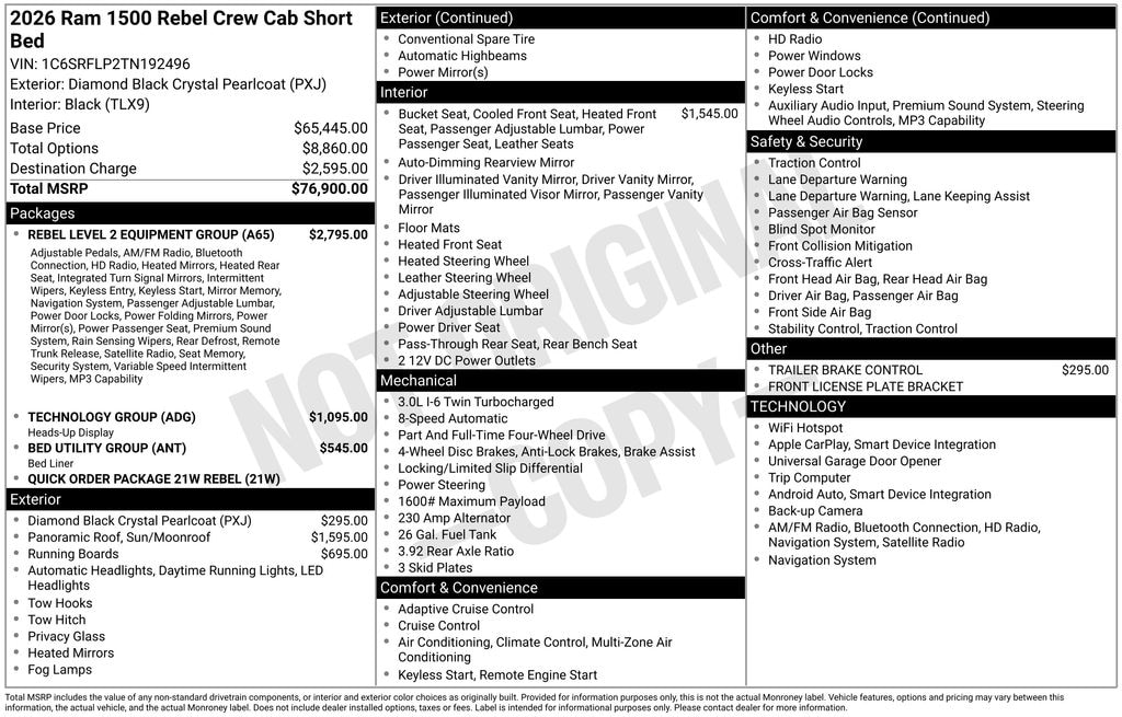 Used 2026 Ram 1500 Rebel Truck