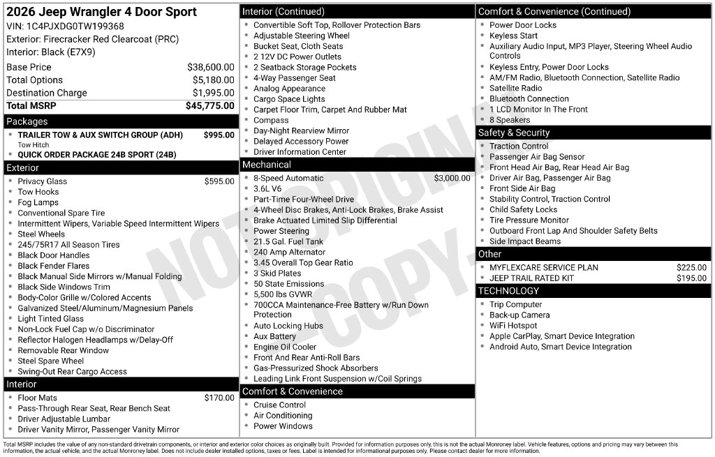 2026 Jeep Wrangler 4-Door Sport - Photo 18