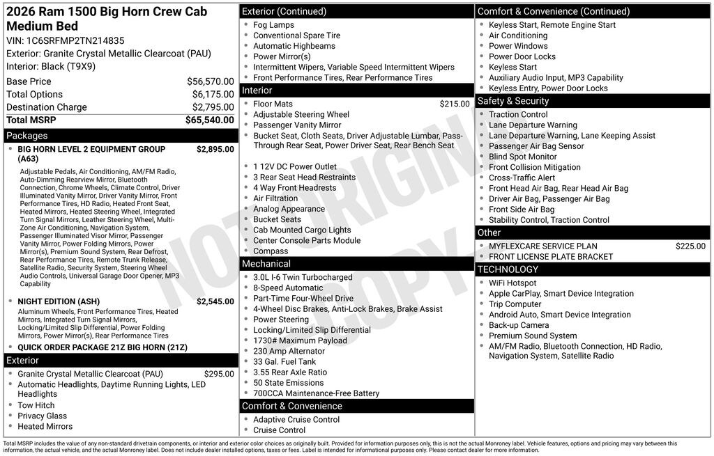 New 2026 Ram 1500