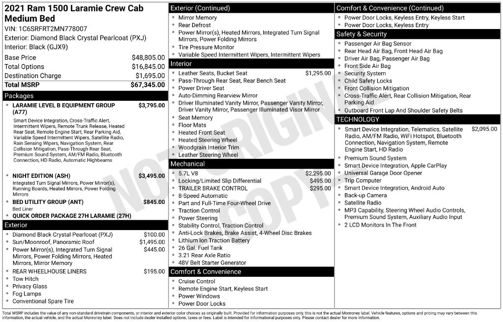 Used 2021 Ram 1500 Laramie Truck