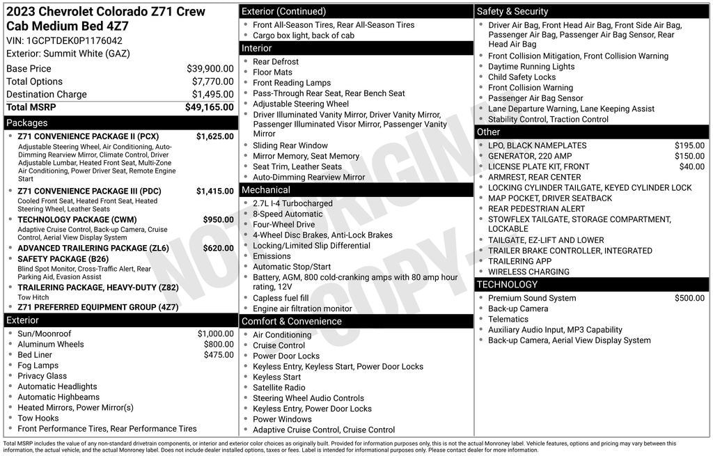 Used 2023 Chevrolet Colorado Z71 Truck