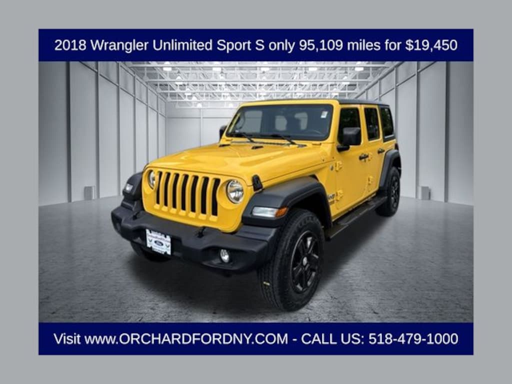 Certified 2018 Jeep Wrangler Unlimited Sport S SUV