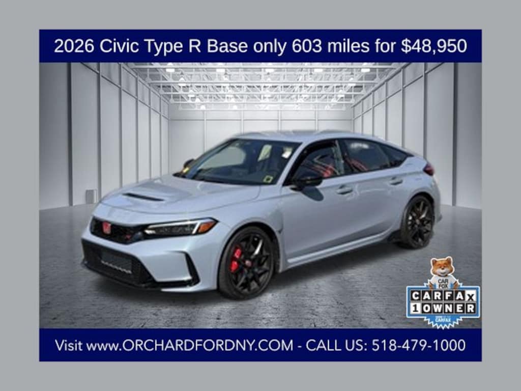 Certified 2026 Honda Civic Type R Hatchback