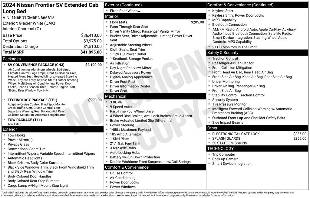 Used 2024 Nissan Frontier SV Truck
