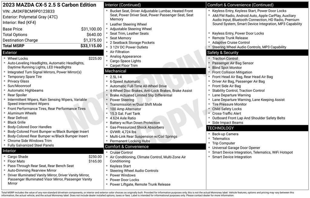 2023 Mazda CX-5 S Carbon Edition